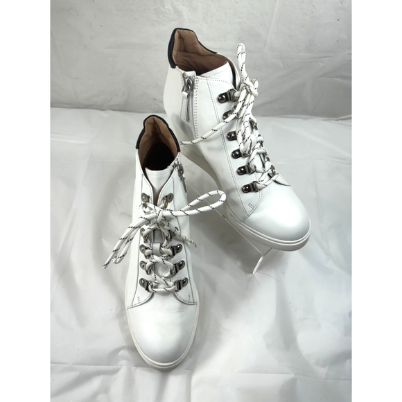 Linea Paolo FINA Ankle Booties wedge sneaker 8.5 M white - Picture 6 of 16